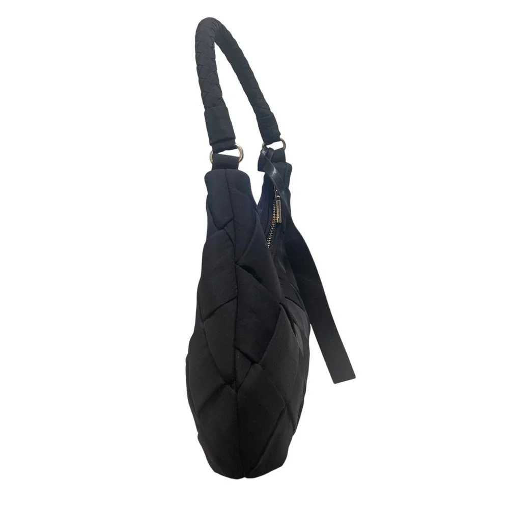 Jason Wu Nylon Woven Hobo Shoulder Bag Womens Medium Black NWOT  Braided Strap